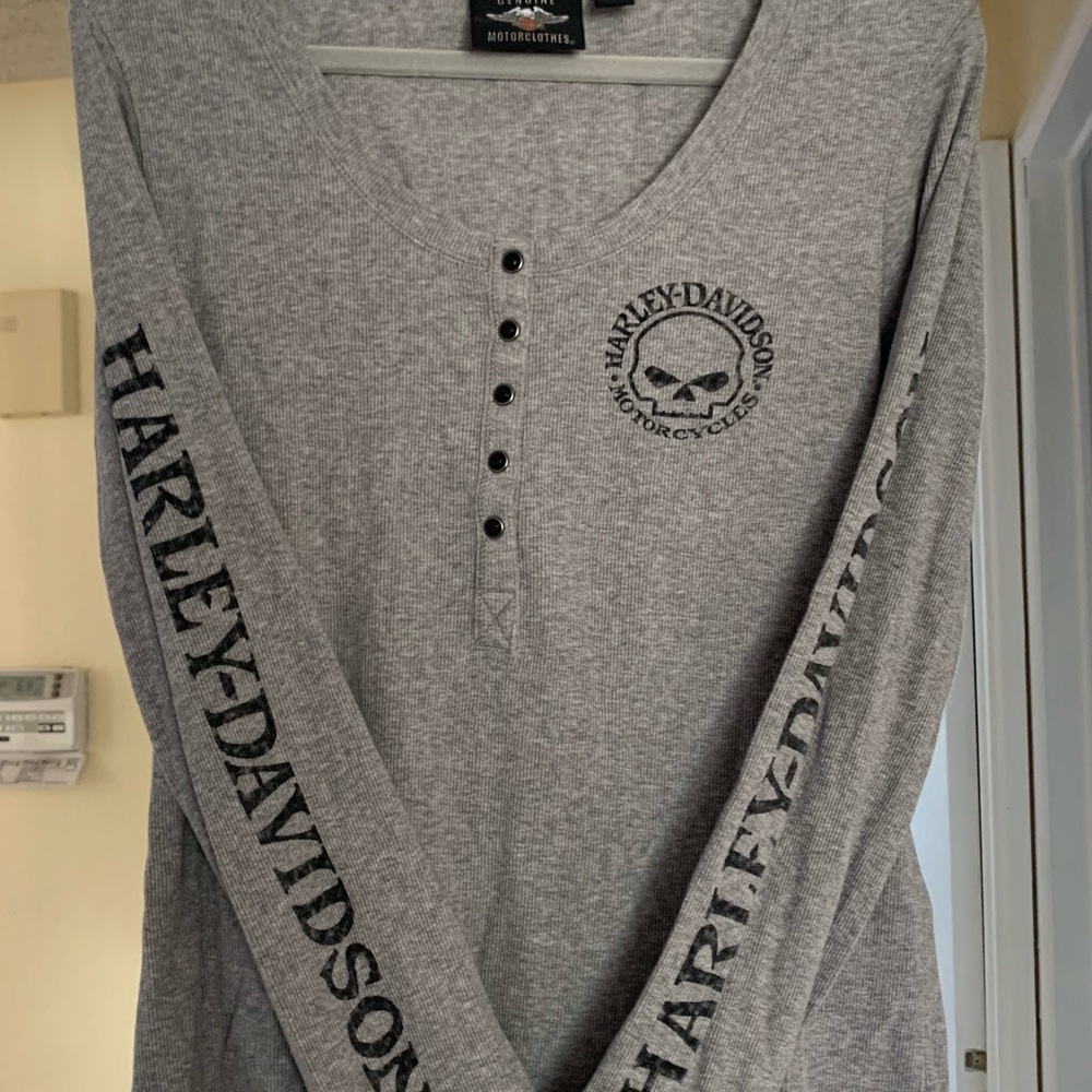 Harley-Davidson Charcoal Long Sleeve Men's Tee